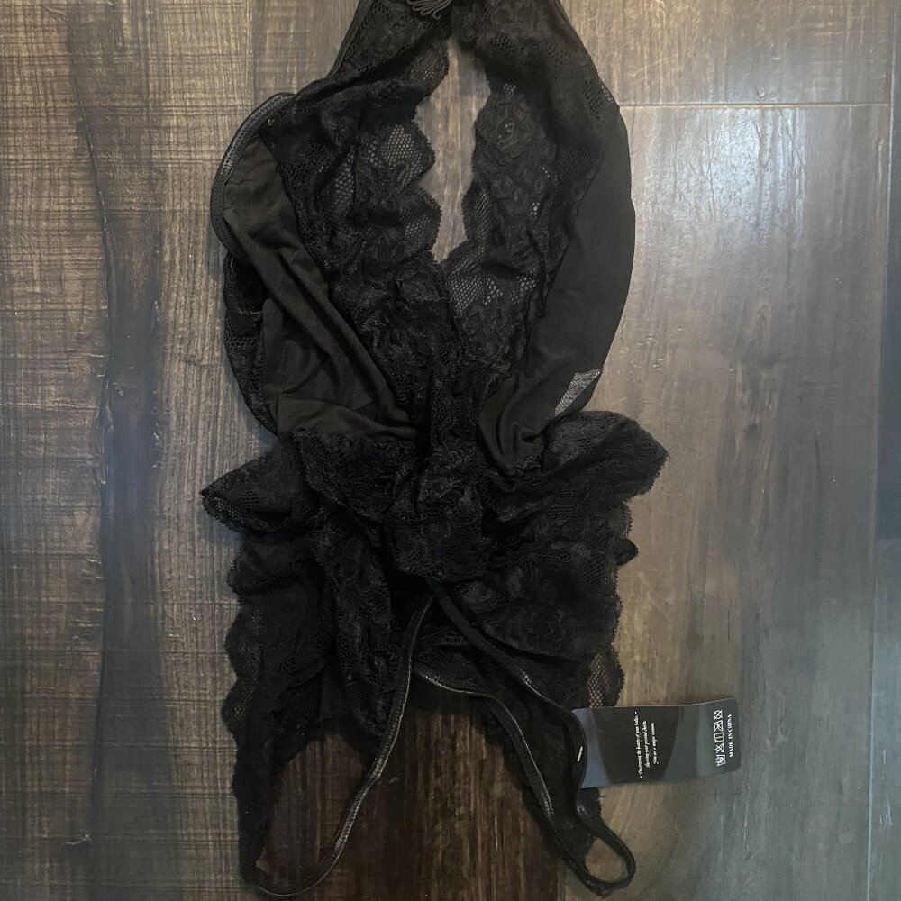 Sexy Lingerie One Piece, Crotchless, Black – Small New - Picture 3 of 6